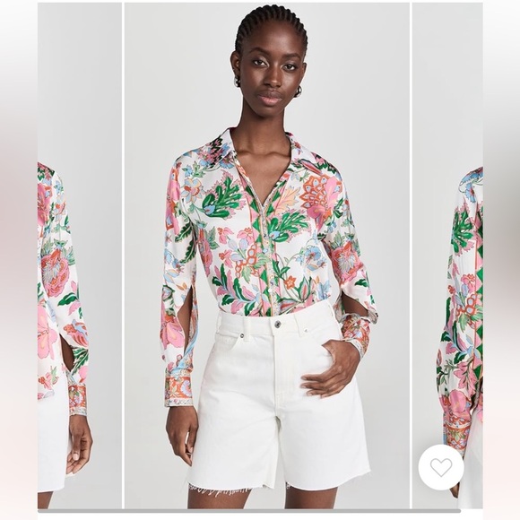 MISA Roya Split-Sleeve Floral Top - Small - Picture 5 of 12